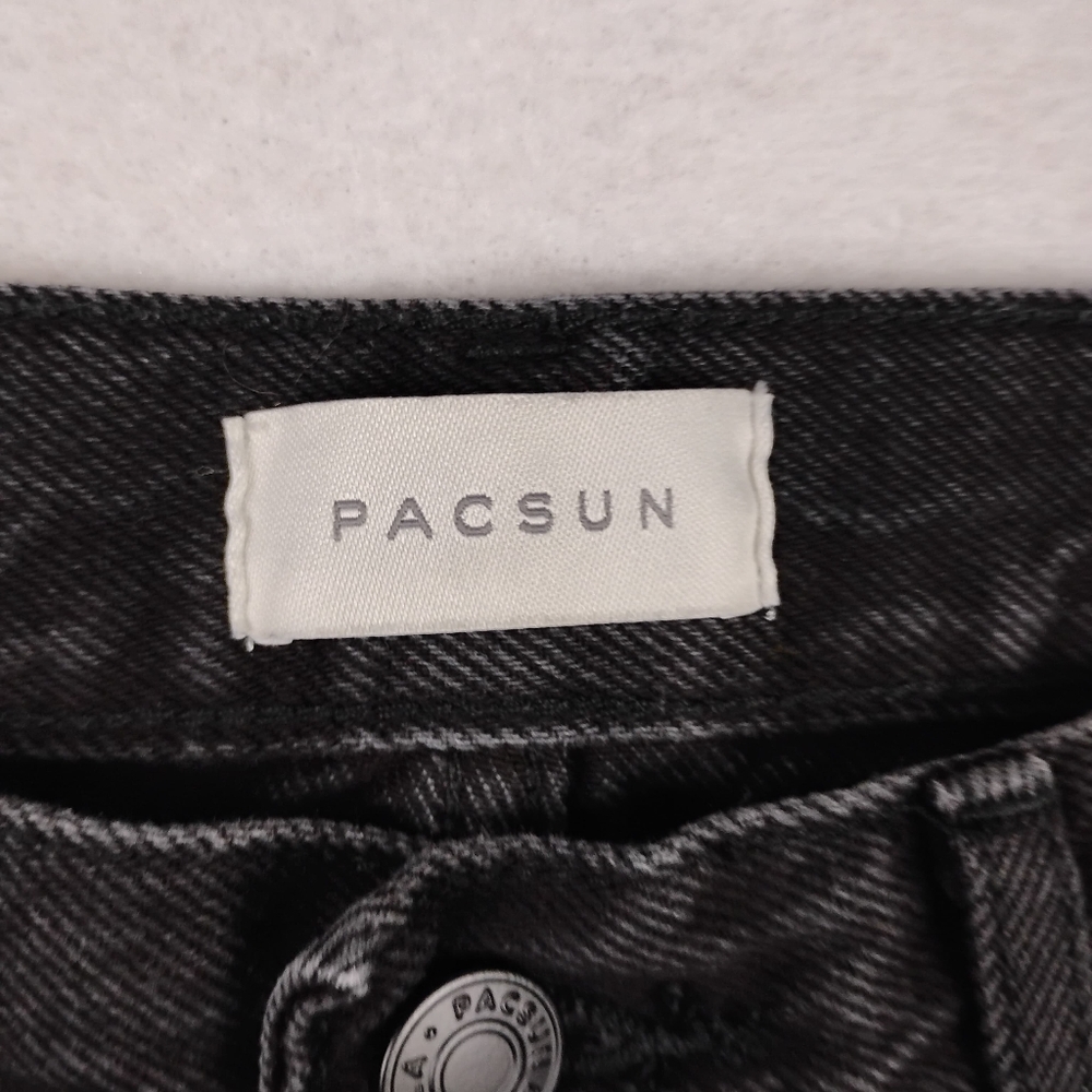 Pacsun Dad Jeans In Black Wash Size 26 - Picture 4 of 8